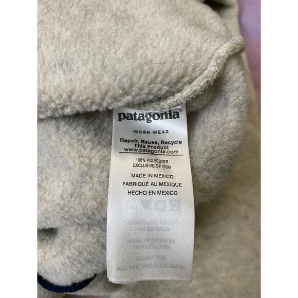 Patagonia Men’s Synchilla Pullover Snap-T Pocket Oatmeal Heather Sz XXL 25450 - Picture 6 of 7